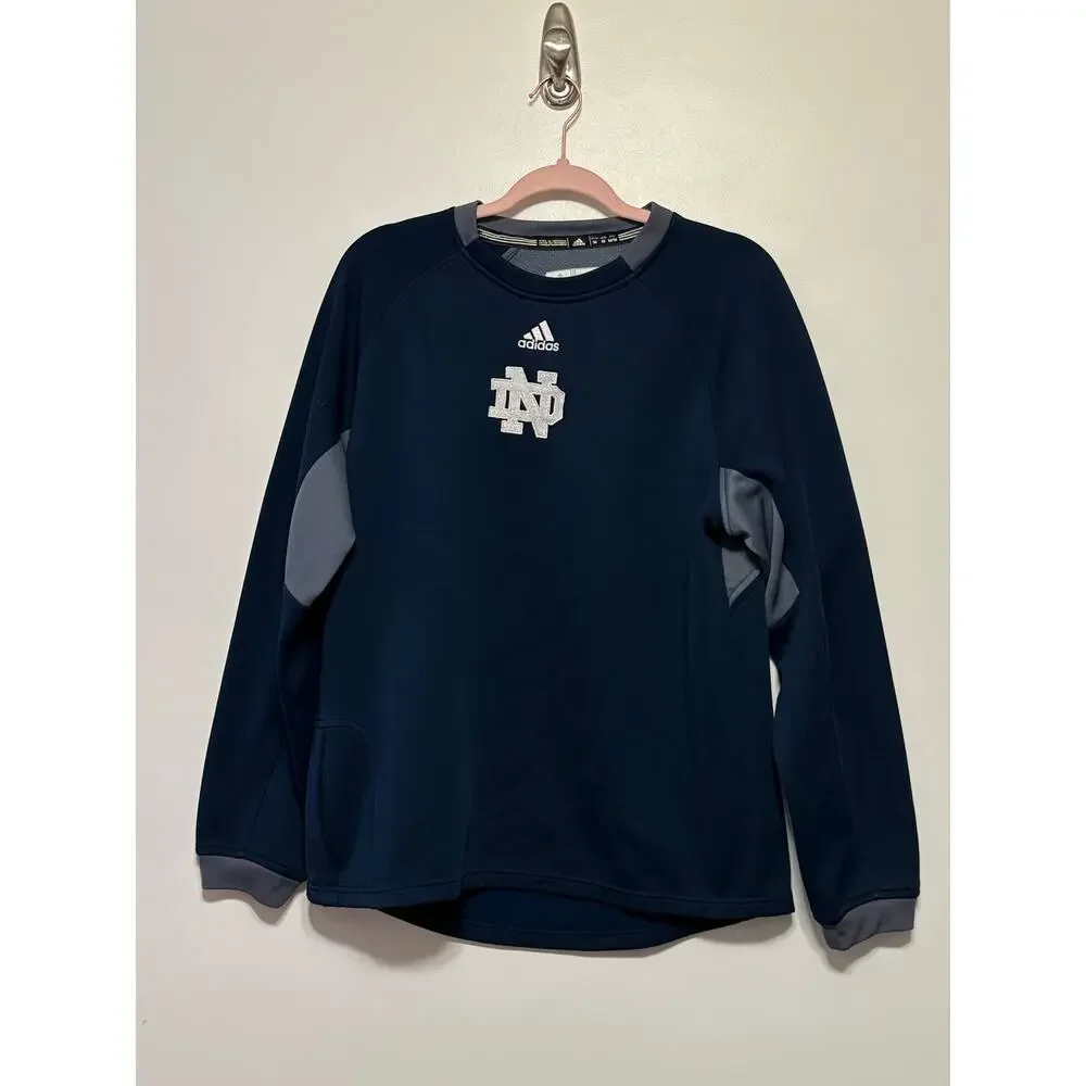 ADIDAS NOTRE DAME SWEATSHIRT SIZE MEDIUM